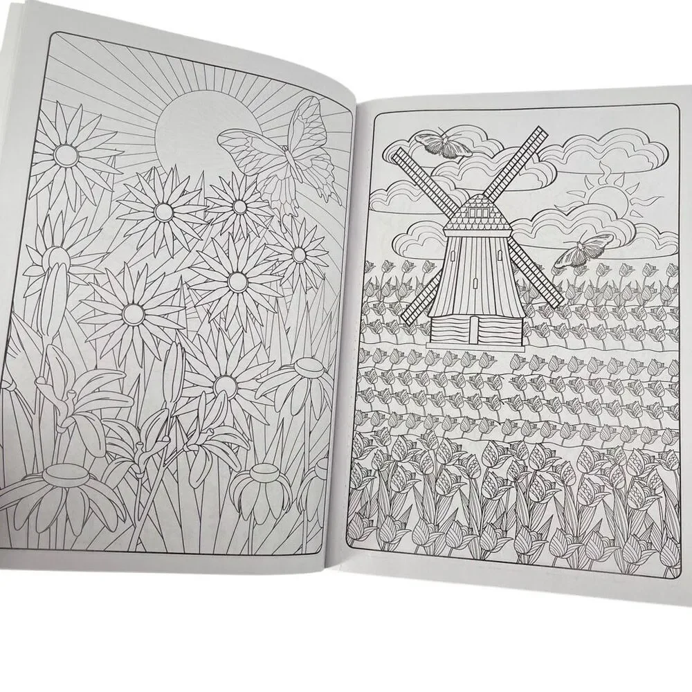 Designer Series Adult Coloring Books Colored Pencil Set Butterflies Water World